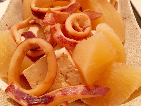 豆腐といかで大根の煮物♩